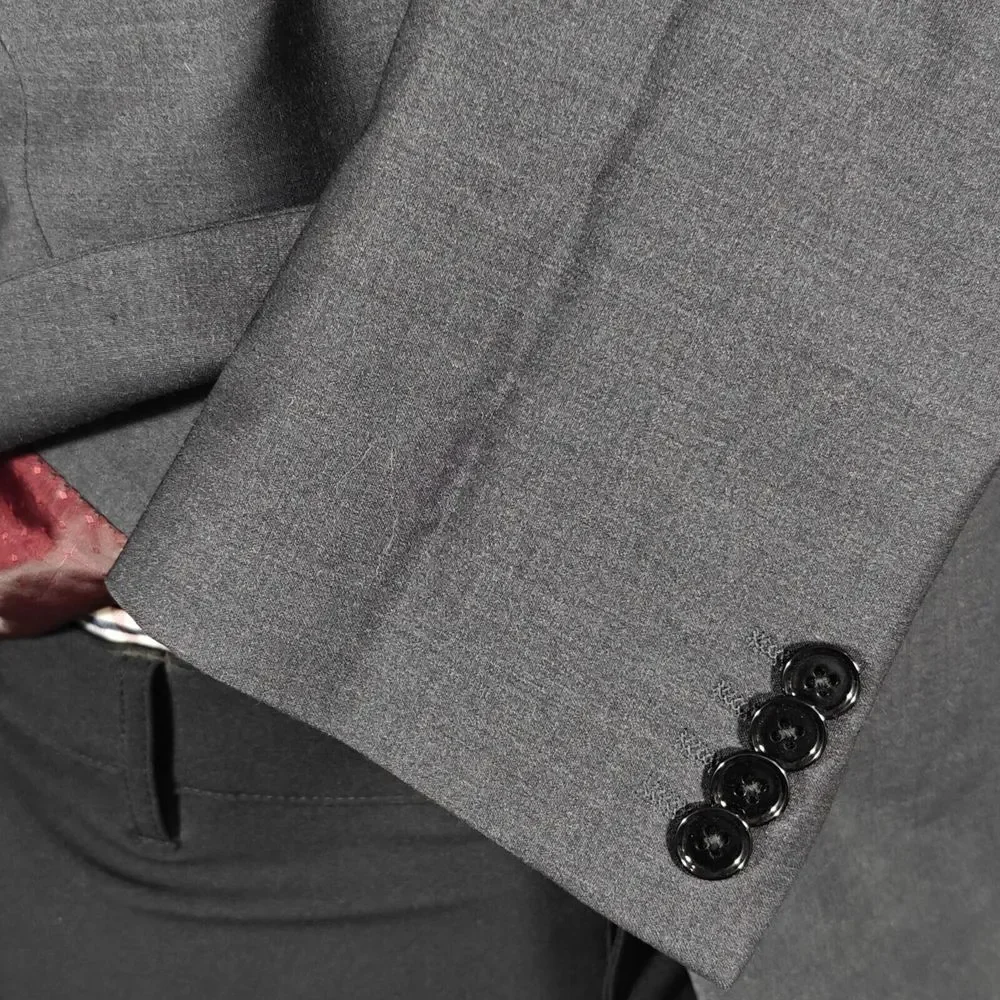Express Photographer Men's Sport Coat‎ Blazer CH Gray Wool Blend Slim Fit 42L